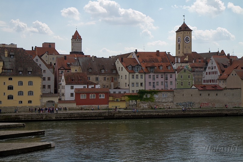 Bawaria_579.jpg - Z kamiennego mostu - stare miasto - Regensburg (Ratyzbona).